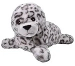 WILD REPUBLIC&reg; Stofftier Robbe, ca. B40/H18 cm, Wei&szlig;, Dunkelbraun