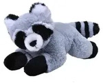 WILD REPUBLIC&reg; Stofftier Waschb&auml;r, ca. B25/H11 cm, Grau, Schwarz, Wei&szlig;