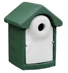 CJ Wildlife WoodStone&reg; Nistkasten Holzbeton, Einflugloch ca. &Oslash;32 mm, gr&uuml;n, Gr&uuml;n,