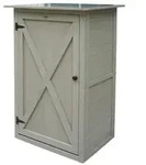 Habau Gartenschrank Benno, ca. B76/H117/T56 cm, Grau