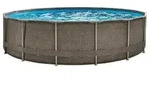 Summer Waves Frame Pool Rattan, rund, ca. &Oslash;457/H106 cm, Braun