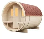 Wolff Finnhaus Saunafass Basic 280 Bausatz, ca. B205/H210/T280 cm, Natur