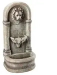 Dehner Polyresin-Wandbrunnen Faro, solarf&auml;hig, ca. H103,5 cm, Grau