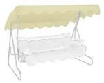 Angerer Sonnendach f&uuml;r 3-Sitzer Hollywoodschaukeln, ca. B210/T145 cm, Beige