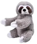 WILD REPUBLIC&reg; Stofftier Faultier, ca. B13/H20 cm, Wei&szlig;, Grau, Schwarz