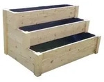 Westmann Holz-Treppenhochbeet Premium, ca. B120/H64/T76 cm, Natur