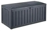 Keter Aufbewahrungsbox Glenwood, 390 Liter, ca. B128/H61/T65 cm, Dunkelgrau