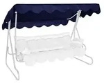 Angerer Sonnendach f&uuml;r 3-Sitzer Hollywoodschaukeln, ca. B210/T145 cm, Blau