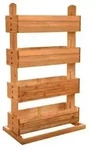 Hecht Vertikales Holz-Hochbeet Cube 4, ca. B82/H145/T50 cm, Braun