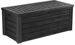 Keter Auflagenbox Westwood, 570 Liter, ca. B155/H64,4/T72,4 cm, Schwarz, Dunkelgrau
