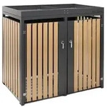 Westmann M&uuml;lltonnenbox 240 l, ca. B134/H125/T84 cm, Schwarz