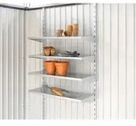 Biohort Regalb&ouml;den, ca. B72/H7/T24,5 cm, 4er Set, Silber