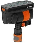 GARDENA Viereckregner Sprinklersystem Pipeline, Schwarz, Orange, Hellblau