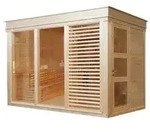 Wolff Finnhaus Sauna Paradiso 2-Raum, ca. B329/H261/T229 cm, Natur