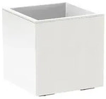 Dehner Kunststoff-Topf Kebe, quadratisch, ca. B40/H40/T40 cm, Wei&szlig;