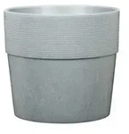 Scheurich Kunststoff-Topf Groove+, rund, ca. &Oslash;28,5/H26 cm, Grau