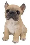 Dehner Polyresin-Franz&ouml;sische Bulldogge Welpe, ca. B16,5/H18/T13 cm, Hellbraun,