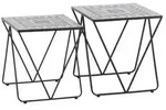Siena Garden Mosaikbeistelltisch-Set Como, 2-teilig, Schwarz