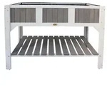Habau Hochbeet Klara, ca. B119/H89/T57 cm, Wei&szlig;, Grau