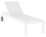 Acamp Sonnenliege Rimini, ca. B60/H35/T198 cm, Wei&szlig;