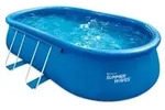 Summer Waves Quick Set Pool, oval, Blau