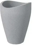 Scheurich Kunststoff-Topf Wave Globe, rund, ca. &Oslash;50,5/H67 cm, Grau