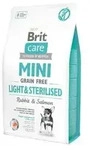 Brit Care Trockenfutter f&uuml;r Hunde Light & Sterilised Mini Adult, Kaninchen & Lachs