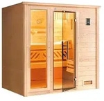 Weka Sauna Bergen mit Glast&uuml;r und Fenster, Natur