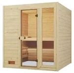 Weka Sauna Valida Plus mit Glast&uuml;r und Fenster inkl. Ofen, ca. B189/H204/T172 cm,