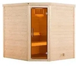 Weka Sauna Turku mit Glast&uuml;r inkl. Ofen, ca. B195/H205/T178 cm, Natur