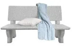 Dehner Granit-Gartenbank, grau, ca. B120/H75/T50 cm