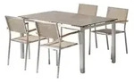Acamp Gartenm&ouml;bel-Set Tisch Skye und Stapelstuhl Skye, 5-teilig