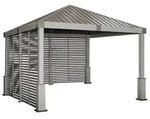 Sojag Pavillon Nanda 12x12, inkl. Seitenwand, ca. B363/H313,2/T363 cm