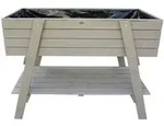 Habau Holz-Hochbeet Alina, hellgrau, ca. B115/H90/T45 cm