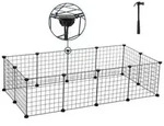 Feandrea Metall-Freigehege, schwarz, ca. B143/H46/T73 cm