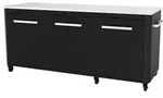 Cozze Outdoor-K&uuml;che, ca. B180/H90/T60 cm, Schwarz, Silber