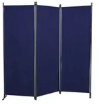 Angerer Paravent, 3-teilig, PE, ca. B165/H165 cm, Blau