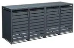 Westmann M&uuml;lltonnenverkleidung Kubus 4er Box, ca. B264/H116/T80 cm, Anthrazit