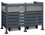 Westmann M&uuml;lltonnenverkleidung Planum 2er Box, ca. B170/H120/T90 cm, Anthrazit