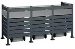 Westmann M&uuml;lltonnenverkleidung Planum 3er Box, ca. B250/H120/T90 cm, Anthrazit