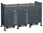Westmann M&uuml;lltonnenverkleidung Planum 3er Box, ca. B250/H150/T90 cm, Anthrazit
