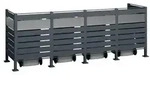 Westmann M&uuml;lltonnenverkleidung Planum 4er Box, ca. B330/H120/T90 cm, Anthrazit