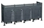 Westmann M&uuml;lltonnenverkleidung Planum 4er Box, ca. B330/H150/T90 cm, Anthrazit