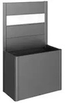 Biohort Sichtschutz Belvedere 100 mit Acrylglas, ca. B102/H91/T4 cm, Dunkelgrau