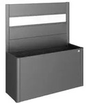 Biohort Sichtschutz Belvedere 150 mit Acrylglas, ca. B152/H91/T4 cm, Dunkelgrau
