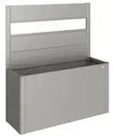 Biohort Sichtschutz Belvedere 150 mit Acrylglas, ca. B152/H91/T4 cm, Quarzgrau