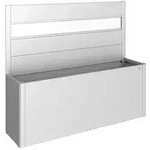 Biohort Sichtschutz Belvedere 200 mit Acrylglas, ca. B201/H91/T4 cm, Silber