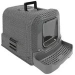 Dehner Premium Katzentoilette Jolie, grau, ca. B42/H41/T69 cm, Dunkelgrau