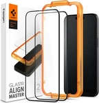 Spigen AGL06875, Spigen Glass tR AlignMaster 2 Pack FC Black iPhone 15 Pro Max, 2 Stk