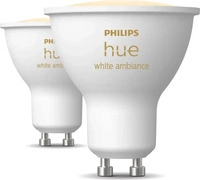 Philips 929003666702, Philips Hue Wei&szlig; Ambiance 4.3 W GU10 Set 2tlg, 2 Stk